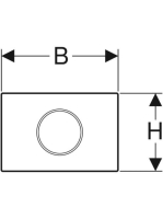 Geberit Sigma10 működtetőlap 1 mennyiséges öblítéshez, kézi, matt fekete/fekete115.864.16.6