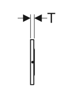 Geberit Sigma10 működtetőlap 1 mennyiséges öblítéshez, kézi, matt fekete/fekete115.864.16.6