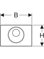Geberit Sigma10 érintésmentes működtetőlap, elektronikus működtetéssel, elemes, 2 mennyiséges öblítés, szálcsiszolt 115.891.SN.6