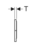 Geberit Sigma10 érintésmentes működtetőlap, elektronikus működtetéssel, elemes, 2 mennyiséges öblítés, szálcsiszolt 115.891.SN.6