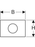 Geberit Sigma10 érintésmentes működtetőlap, WC öblítés elektronikus működtetéssel, hálózati, 2 mennyiséges öblítés, fekete/fényes króm 115.907.KM.6