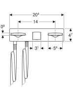 Geberit ONE két fogantyús fali mosdócsaptelep 18 cm, falsík alatti vezérlődobozhoz, króm 116.463.21.1