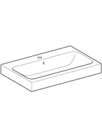 Geberit iCon pultra ültethető mosdó 75x48,5 cm, csaplyukkal és túlfolyóval, fehér 124575000