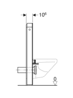 Geberit Monolith Plus láva szanitermodul fali WC-hez, 101 cm 131.221.JK.7