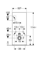 Geberit Monolith Plus láva szanitermodul fali WC-hez, 114 cm 131.231.JK.7