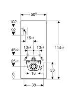 Geberit Monolith Plus betonhatású szanitermodul fali WC-hez, 114 cm 131.231.JV.7