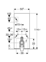 Geberit Monolith Plus láva szanitermodul talpon álló WC-hez, 114 cm 131.233.JK.7