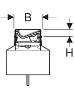 Geberit CleanLine50 zuhanyfolyóka 30-130 cm, szálcsiszolt rozsdamentes acél 154.447.KS.1