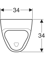 Geberit Alivio hátsó bekötésű vizelde, hátsó vagy alsó kifolyású 238100000