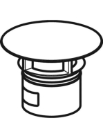 Geberit műanyag szelepfedél lefolyószelephez, szabad kifolyással, matt fekete 241.993.14.1