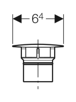 Geberit műanyag szelepfedél lefolyószelephez, szabad kifolyással, matt fekete 241.993.14.1