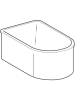 Geberit Bambini aszimmetrikus gyerek fürdőkád 76,5x47 cm 406010016