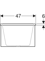 Geberit Bambini aszimmetrikus gyerek fürdőkád 76,5x47 cm 406010016