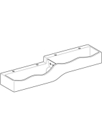 Geberit Bambini gyermekmosdó négy mosdócsaptelephez 180x41,5 cm, túlfolyó nélkül, alacsonyabb mosdó bal oldalon 430000016