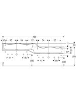 Geberit Bambini gyermekmosdó négy mosdócsaptelephez 180x41,5 cm, túlfolyó nélkül, alacsonyabb mosdó jobb oldalon 430050016
