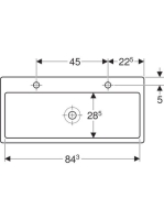 Geberit Bambini gyermekmosdó túlfolyó nélkül 90x41,5 cm, alpin fehér 430200016