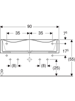 Geberit Bambini gyermekmosdó túlfolyó nélkül 90x41,5 cm, alpin fehér 430200016