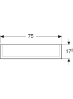Geberit Option Plus tükrös szekrény 75x70 cm, LED világítással, két ajtóval 500.206.00.1