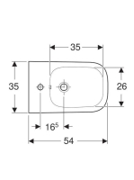 Geberit Smyle Square fali bidé, zárt forma 500209011 (500.209.01.1)