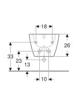 Geberit Smyle Square fali bidé, zárt forma 500209011 (500.209.01.1)