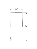 Geberit Smyle Square monoblokkos öblítőtartály, 37,5x43 cm 500.221.01.1