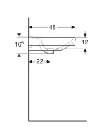 Geberit Smyle Square 120x48 cm-es mosdó 500.225.01.1