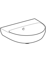 Geberit Selnova kézmosó 50x41 cm túlfolyóval, csaplyuk nélkül, fehér 500.294.01.7