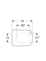 Geberit Selnova Square WC ülőke, normál zsanérral 500.332.01.1 (500.332.01.1)