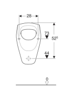 Geberit Selnova vizelde, felső bekötésű, hátsó kifolyású vizelde 500343011 (500.343.01.1)