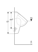 Geberit Selnova vizelde, felső bekötésű, hátsó kifolyású vizelde 500343011 (500.343.01.1)