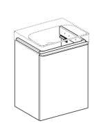 Geberit Smyle Square alsó szekrény kézmosóhoz ajtóval 44,2x35,6 cm, magasfényű fehér 500.351.00.1