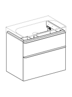 Geberit Smyle Square alsó szekrény mosdóhoz fiókkal 58,4x47 cm, hikoridió 500.352.JR.1