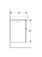 Geberit Smyle Square alsó szekrény mosdóhoz fiókkal 58,4x47 cm, hikoridió 500.352.JR.1