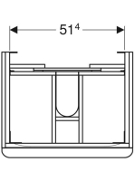 Geberit Smyle Square alsó szekrény mosdóhoz fiókkal 58,4x47 cm, hikoridió 500.352.JR.1