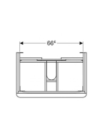 Geberit Smyle Square alsó szekrény mosdóhoz fiókkal 73,4x47 cm, magasfényű homokszürke 500.353.JL.1