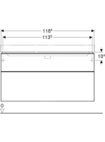 Geberit Smyle Square alsó szekrény mosdóhoz fiókkal 118,4x47 cm, magasfényű fehér 500.355.00.1