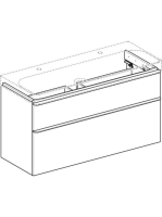 Geberit Smyle Square alsó szekrény mosdóhoz fiókkal 118,4x47 cm, magasfényű fehér 500.355.00.1
