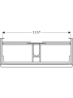Geberit Smyle Square alsó szekrény mosdóhoz fiókkal 118,4x47 cm, magasfényű fehér 500.355.00.1