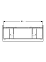 Geberit Smyle Square alsó szekrény dupla mosdóhoz fiókkal 118,4x47 cm, magasfényű homokszürke 500.356.JL.1