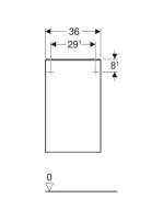 Geberit Smyle Square kiegészítő szekrény 60x36 cm, jobbos ajtóval, magasfényű fehér 500.359.00.1 (500359001)