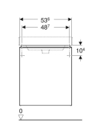 Geberit Smyle Square alsó szekrény kézmosóhoz ajtóval 53,6x43,3 cm, magasfényű homokszürke 500.365.JL.1
