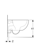 Geberit Selnova Compact fali WC mélyöblítésű, rövidített kivitel, Rimfree 500.377.01.2 (500.377.01.2)