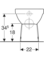 Geberit Selnova Compact mélyöblítésű álló WC 35,5x48 cm, vario kifolyású, Rimfree 500.394.01.7