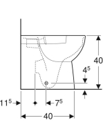Geberit Selnova Compact mélyöblítésű álló WC 35,5x48 cm, vario kifolyású, Rimfree 500.394.01.7