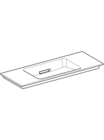 Geberit ONE rövidített kivitelű mosdó hátsó lefolyóval 105x40 cm, csaplyuk nélkül, fehér 500.396.01.3