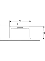 Geberit ONE rövidített kivitelű mosdó hátsó lefolyóval 105x40 cm, csaplyuk nélkül, fehér 500.396.01.3