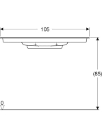 Geberit ONE rövidített kivitelű mosdó hátsó lefolyóval 105x40 cm, csaplyuk nélkül, fehér 500.396.01.3