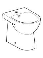 Geberit Selnova Compact falhoz illeszkedő álló bidé 35,5x48 cm, rövidített kivitel 500.482.01.7