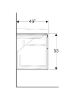 Geberit Xeno² alsó szekrény mosdóhoz 117,4x46,2 cm, négy fiókkal, faerezetes szürke 500.518.43.1