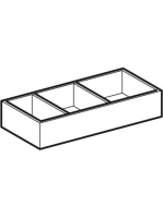 Geberit Xeno² fiókbetét 32,3x15 cm, H osztás, faerezetes szürke/strukturált lakkozott felület 500.526.00.1